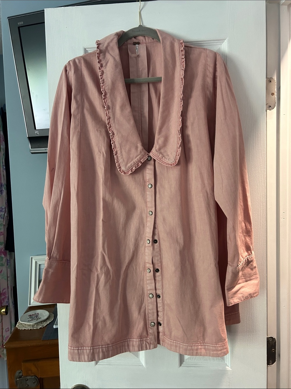 Free People denim Charlie shirt